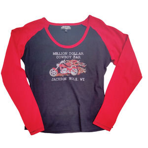 Sports Gallery Million Dollar Bar Form Fitting Motorcycle Shirt Womens XL